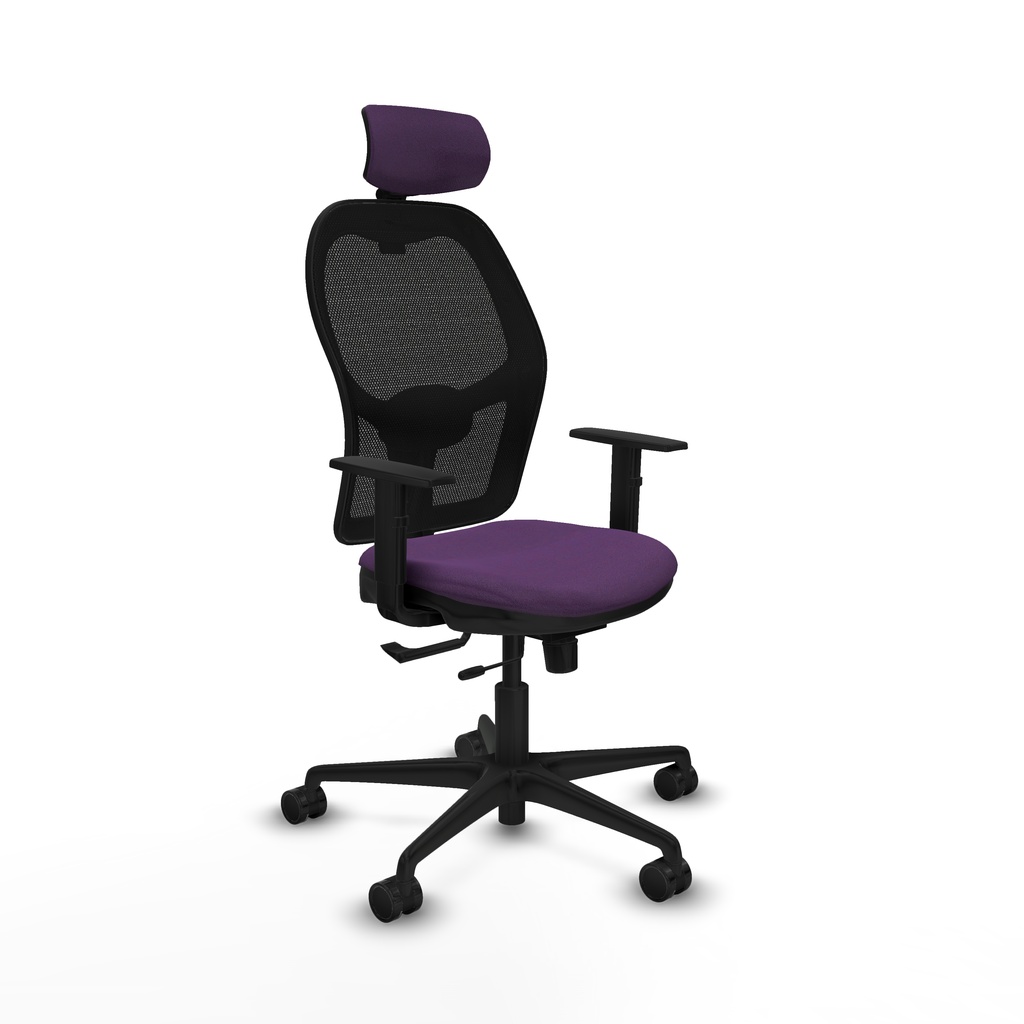 Jorquera traslack malla negra bali morado brazos 1D base nailon cabecero 2D ruedas 65mm nailon