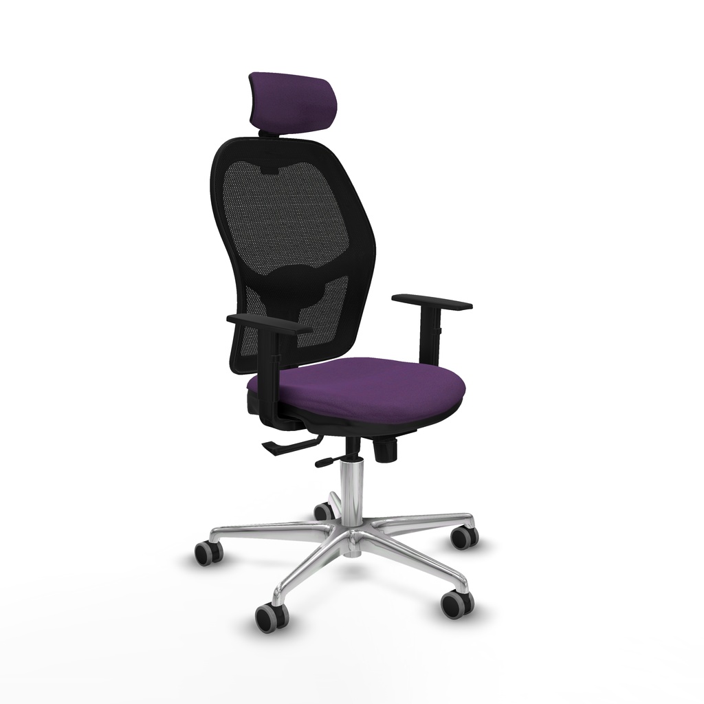 Jorquera traslack malla negra bali morado brazos 1D base aluminio cabecero 2D ruedas 65mm engomada