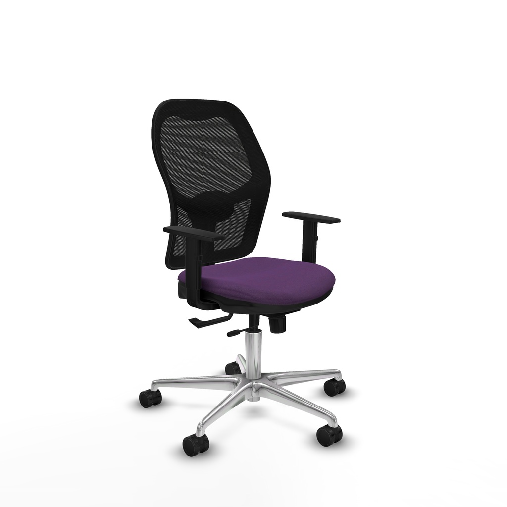Jorquera traslack malla negra bali morado brazos 1D base aluminio  ruedas 65mm nailon