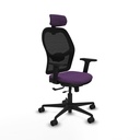 Jorquera traslack malla negra bali morado brazos 2D base nailon cabecero 2D ruedas 65mm nailon