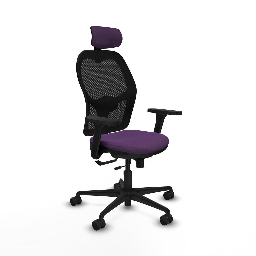 Jorquera traslack malla negra bali morado brazos 3D base nailon cabecero 2D ruedas 65mm nailon
