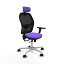 Jorquera traslack malla negra bali lila brazos 3D base aluminio cabecero 2D ruedas 65mm nailon
