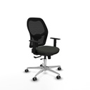 Jorquera traslack malla negra bali negro brazos 1D base aluminio  ruedas 65mm engomada
