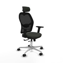 Jorquera traslack malla negra bali negro brazos 2D base aluminio cabecero 2D ruedas 65mm nailon