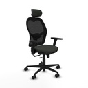 Jorquera traslack malla negra bali negro brazos 3D base nailon cabecero 2D ruedas 65mm nailon