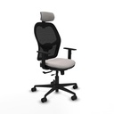 Jorquera traslack malla negra similpiel blanco brazos 1D base nailon cabecero 2D ruedas 65mm nailon