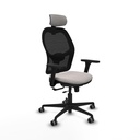 Jorquera traslack malla negra similpiel blanco brazos 3D base nailon cabecero 2D ruedas 65mm engomada