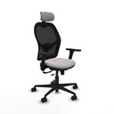Jorquera traslack malla negra similpiel blanco brazos 3D base nailon cabecero 2D ruedas 65mm nailon