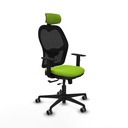 Jorquera traslack malla negra similpiel pistacho brazos 1D base nailon cabecero 2D ruedas 65mm engomada