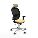 Jorquera traslack malla negra similpiel crema brazos 1D base aluminio cabecero 2D ruedas 65mm engomada