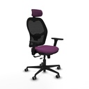 Jorquera traslack malla negra similpiel morado brazos 3D base nailon cabecero 2D ruedas 65mm engomada