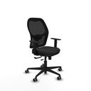Jorquera traslack malla negra similpiel negro brazos 1D base nailon  ruedas 65mm engomada