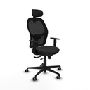 Jorquera traslack malla negra similpiel negro brazos 1D base nailon cabecero 2D ruedas 65mm engomada