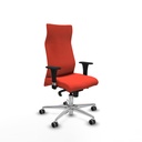 Albacete dirección sincro bali naranja oscuro brazos 1D cromados base aluminio ruedas 65 engomadas