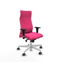 Albacete dirección sincro similpiel rosa brazos 1D cromados base blanca ruedas 65 engomadas