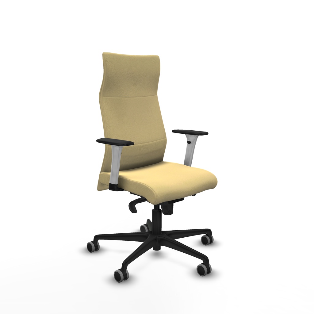 Albacete dirección sincro similpiel crema brazos 1D blancos base nailon ruedas 65 engomadas