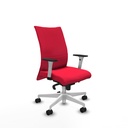 Albacete confidente sincro bali rojo brazos 1D blancos base blanca ruedas 65 mm nailon