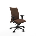 Albacete confidente sincro bali marrón oscuro brazos 1D base nailon ruedas 65 mm nailon