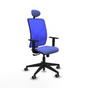 Motilla sincro malla azul bali azul claro brazos 1D base piramidal cabecero fijo ruedas 65mm engomadas