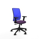 Motilla sincro malla azul bali morado brazos 2D base piramidal  ruedas 65mm nailon