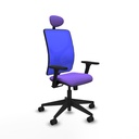 Motilla sincro malla azul bali lila brazos 3D base piramidal cabecero fijo ruedas 65mm nailon