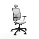 Motilla sincro malla blanca bali blanco brazos blancos base piramidal cabecero fijo ruedas 65mm nailon