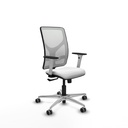 Motilla sincro malla blanca bali blanco brazos blancos base aluminio  ruedas 65mm engomadas