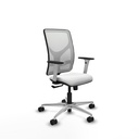 Motilla sincro malla blanca bali blanco brazos blancos base aluminio  ruedas 65mm nailon