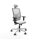 Motilla sincro malla blanca bali blanco brazos 1D base blanca cabecero fijo ruedas 65mm engomadas