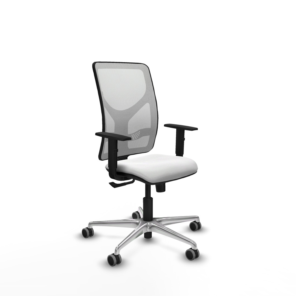 Motilla sincro malla blanca bali blanco brazos 1D base aluminio  ruedas 65mm engomadas