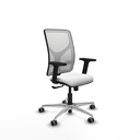 Motilla sincro malla blanca bali blanco brazos 2D base aluminio  ruedas 65mm engomadas