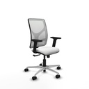 Motilla sincro malla blanca bali blanco brazos 2D base aluminio  ruedas 65mm nailon