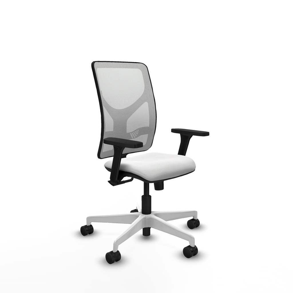 Motilla sincro malla blanca bali blanco brazos 3D base blanca  ruedas 65mm nailon