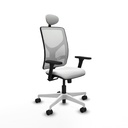 Motilla sincro malla blanca bali blanco brazos 3D base blanca cabecero fijo ruedas 65mm nailon