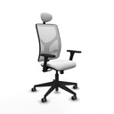 Motilla sincro malla blanca bali blanco brazos 3D base piramidal cabecero fijo ruedas 65mm engomadas