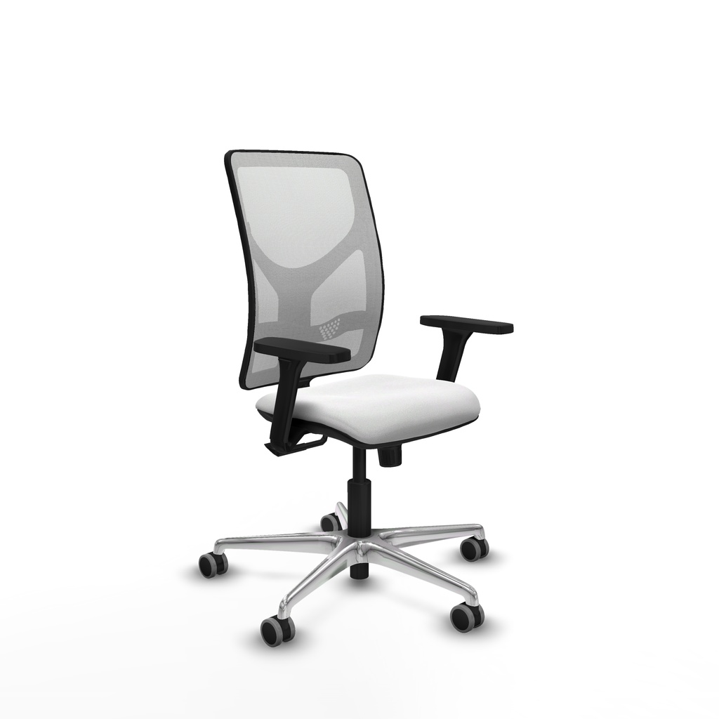 Motilla sincro malla blanca bali blanco brazos 3D base aluminio  ruedas 65mm engomadas