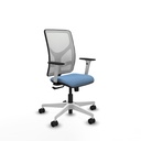 Motilla sincro malla blanca bali azul cielo brazos blancos base blanca  ruedas 65mm nailon