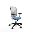 Motilla sincro malla blanca bali azul cielo brazos blancos base piramidal  ruedas 65mm nailon