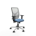 Motilla sincro malla blanca bali azul cielo brazos 1D base aluminio  ruedas 65mm engomadas