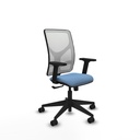 Motilla sincro malla blanca bali azul cielo brazos 2D base piramidal  ruedas 65mm nailon
