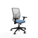 Motilla sincro malla blanca bali azul cielo brazos 3D base piramidal  ruedas 65mm engomadas