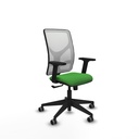 Motilla sincro malla blanca bali verde brazos 2D base piramidal  ruedas 65mm engomadas