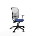 Motilla sincro malla blanca bali azul marino brazos blancos base piramidal  ruedas 65mm engomadas