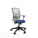 Motilla sincro malla blanca bali azul marino brazos blancos base piramidal  ruedas 65mm nailon