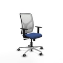Motilla sincro malla blanca bali azul marino brazos 1D base aluminio  ruedas 65mm engomadas