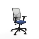 Motilla sincro malla blanca bali azul marino brazos 2D base piramidal  ruedas 65mm nailon