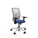 Motilla sincro malla blanca bali azul marino brazos 3D base blanca  ruedas 65mm nailon