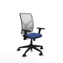Motilla sincro malla blanca bali azul marino brazos 3D base piramidal  ruedas 65mm nailon