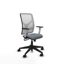 Motilla sincro malla blanca bali gris brazos blancos base piramidal  ruedas 65mm nailon
