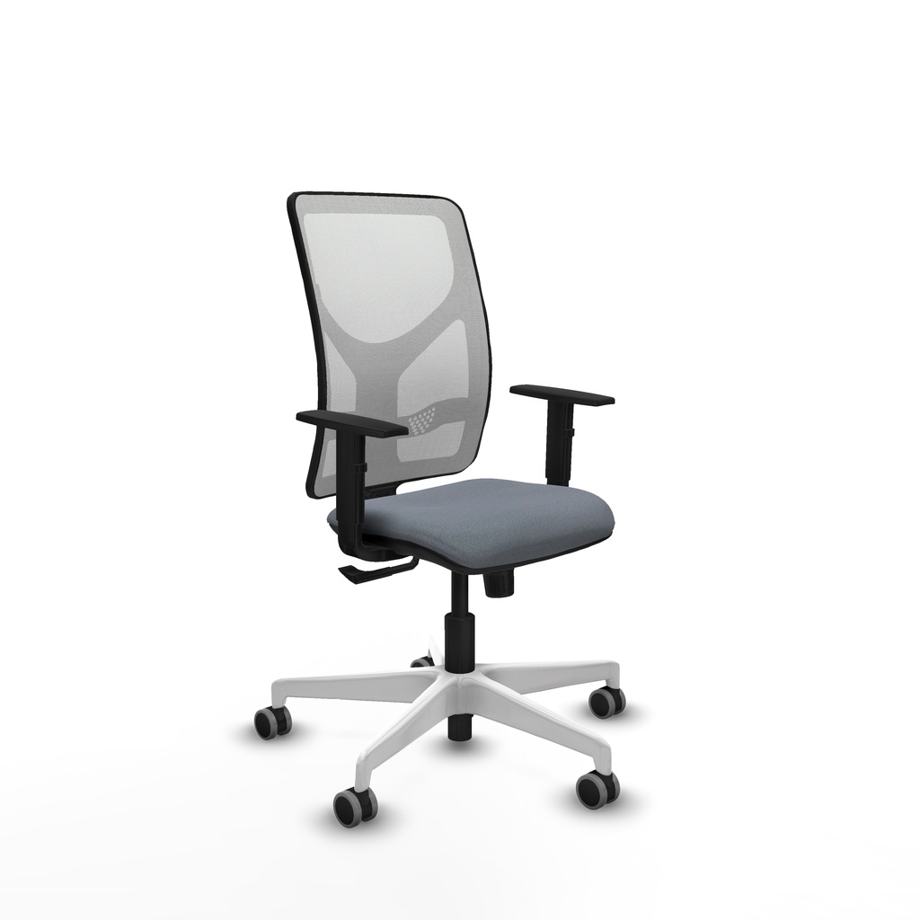 Motilla sincro malla blanca bali gris brazos 1D base blanca  ruedas 65mm engomadas